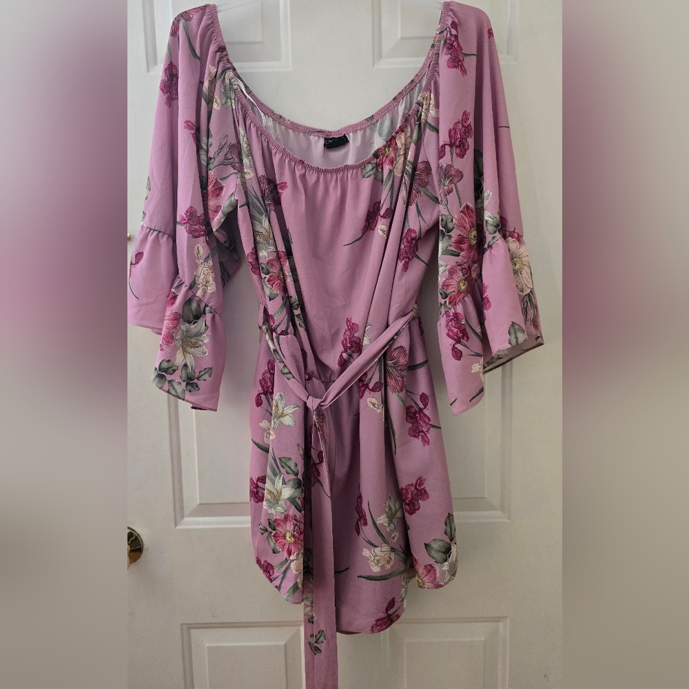 Floral Pink Women's Romper CITY CHIC XXL/24